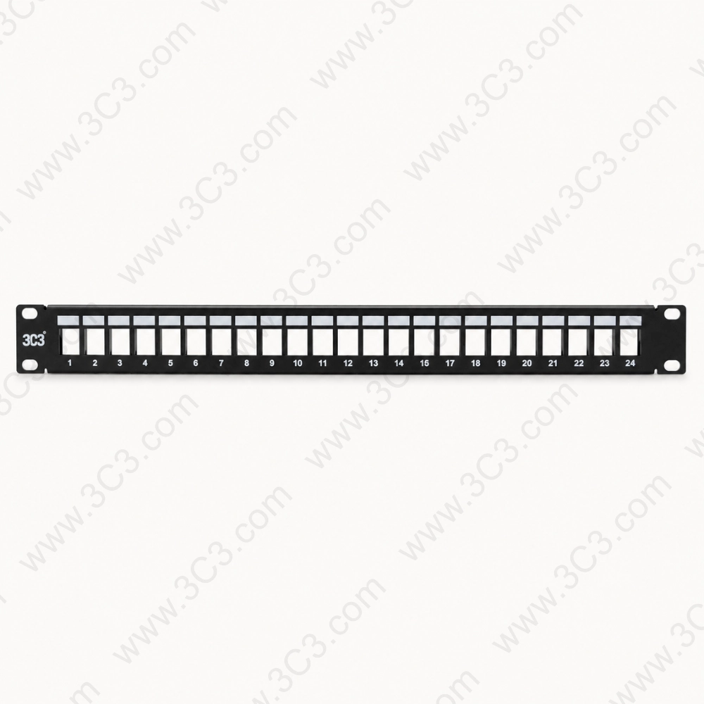 Category 6A Straight Patch Panel Unloaded