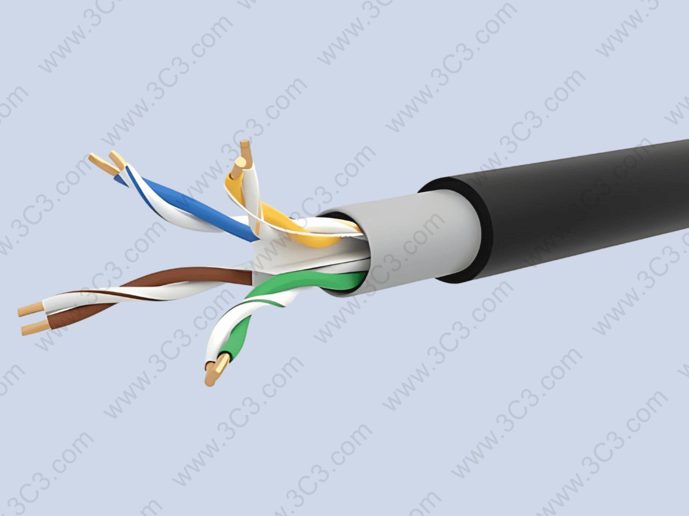 Category 6 UTP Double Sheath Antirodent  Cable