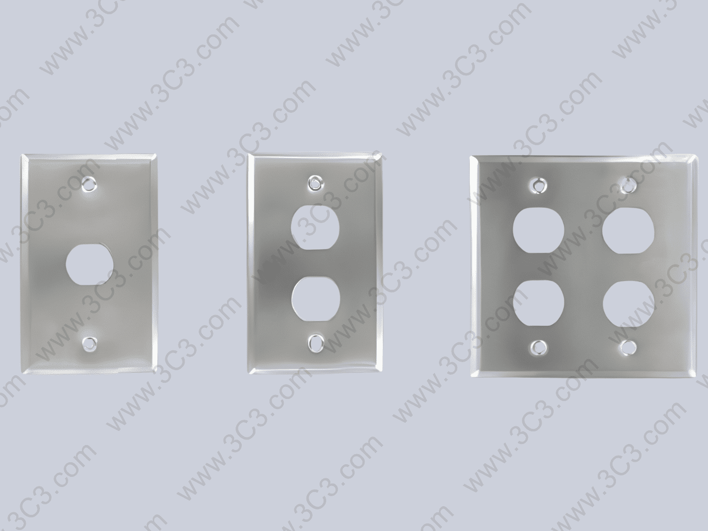 IP44 Stainless Faceplate 1,2 and 4 Port