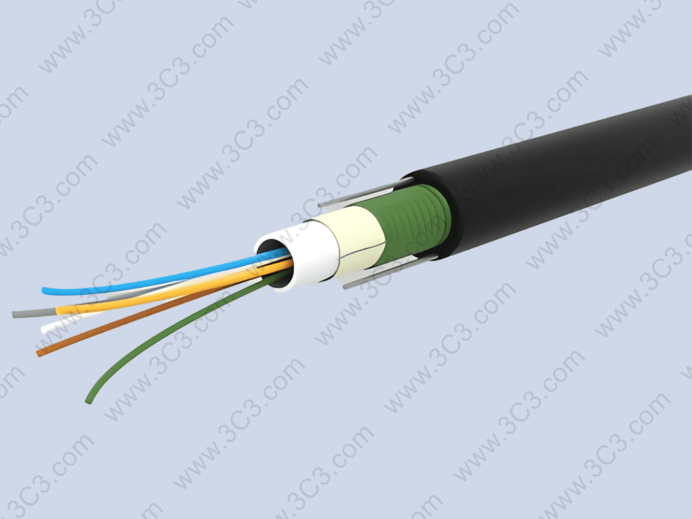 Single Mode Unitube Outdoor Armoured Fiber Optic Cable, LSZH