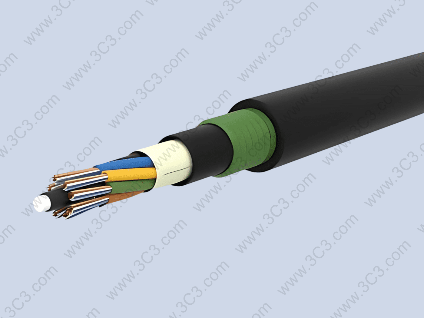 Single Mode Direct Burial Armoured Fiber Optic Cable 96